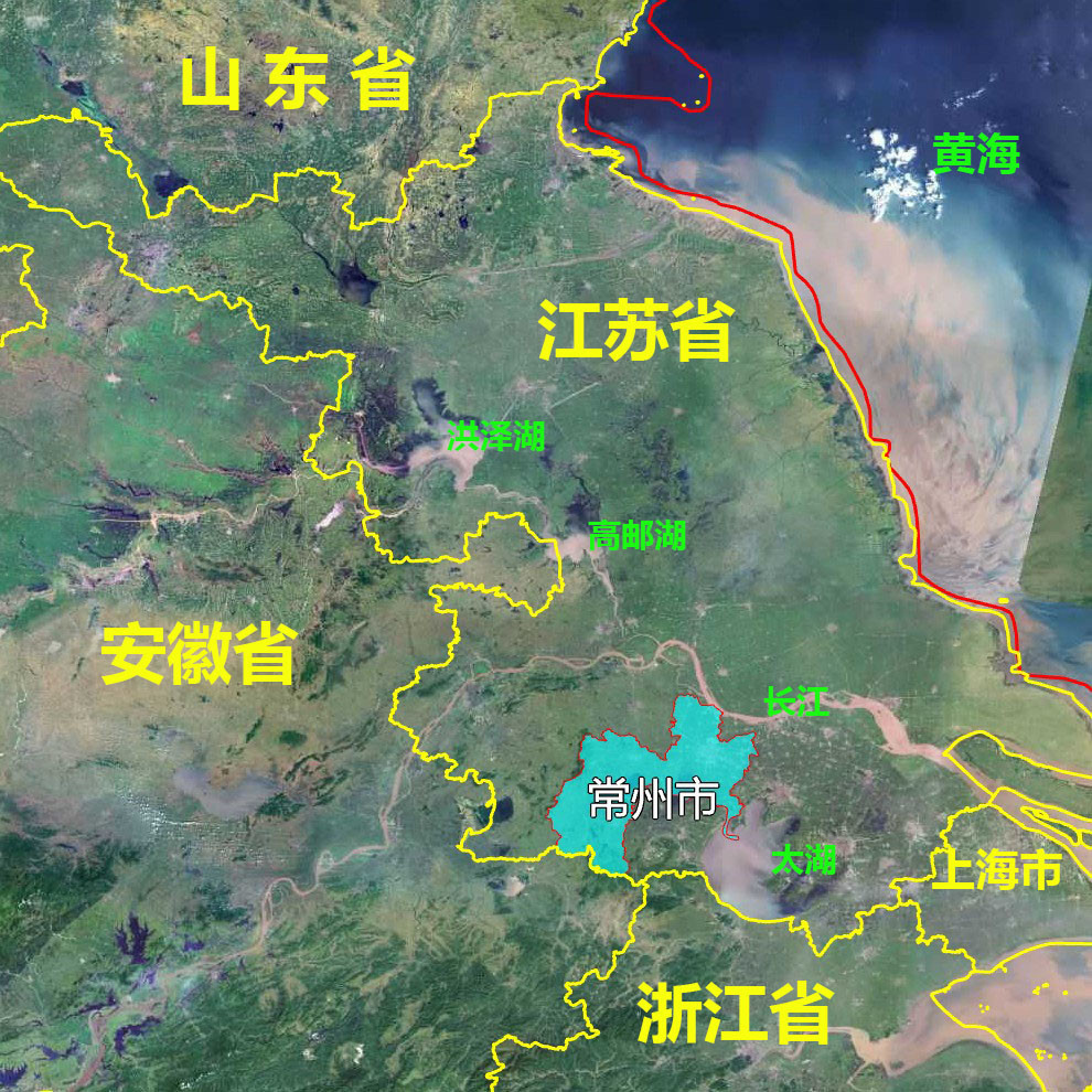 8張地形圖快速瞭解江蘇省常州各市轄區市