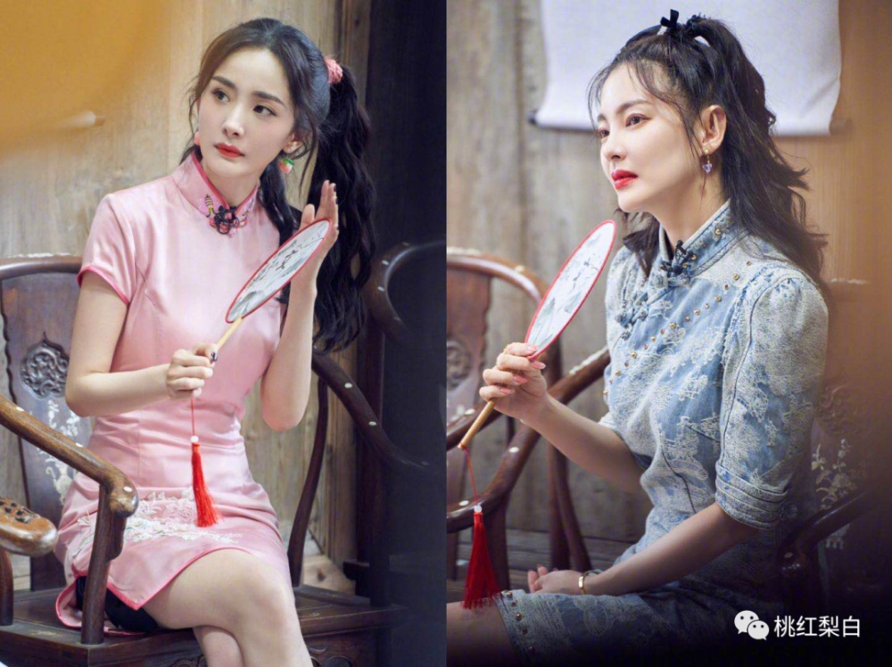 旗袍裙|明星红黑榜：穿旗袍同框比美，张雨绮杨幂谁赢了？