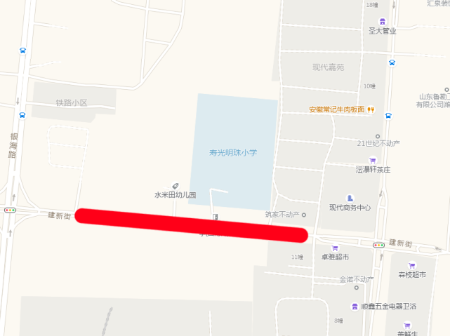 寿光建桥学校:金光东街与金海路段圣城小学:公园北街与光明路段