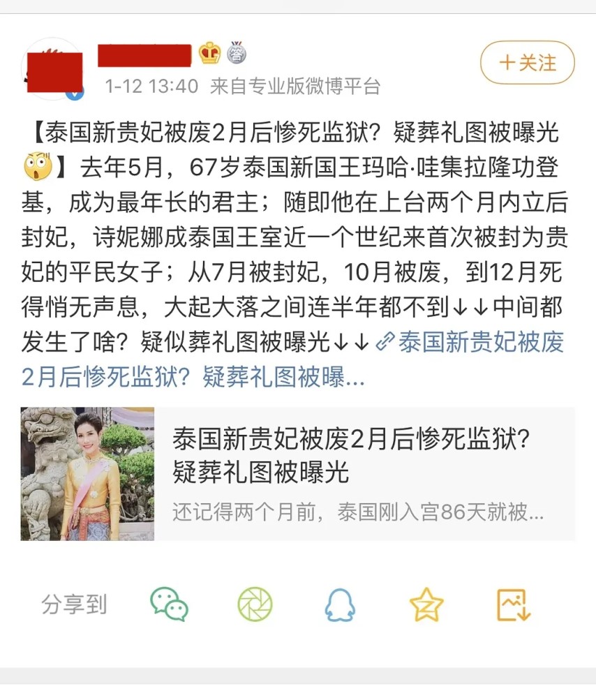 诗妮娜|泰版《甄嬛传》！泰国被废王妃飞往德国与泰王相聚，此前有消息称她惨死狱中