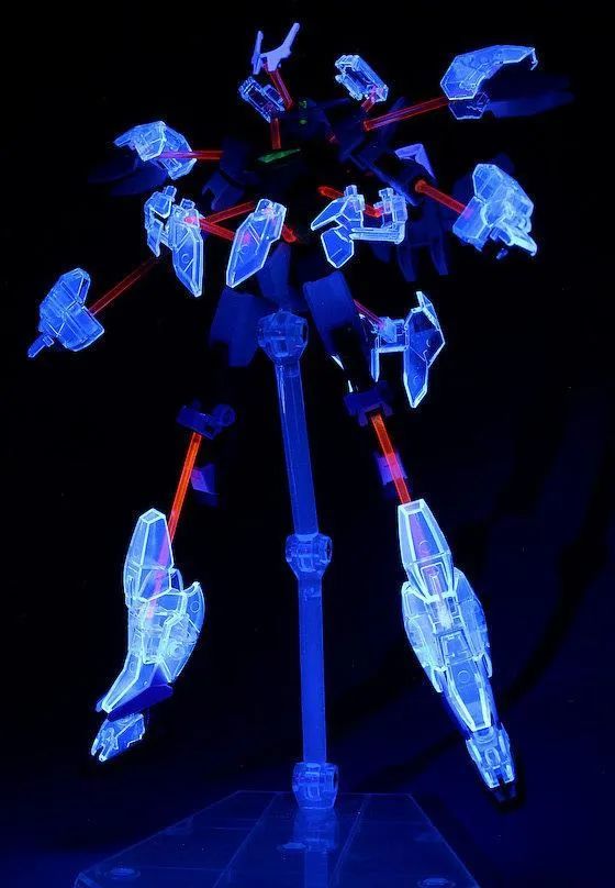 模玩控:荧光涂料兽魂高达透明装甲,荧光地球三高达