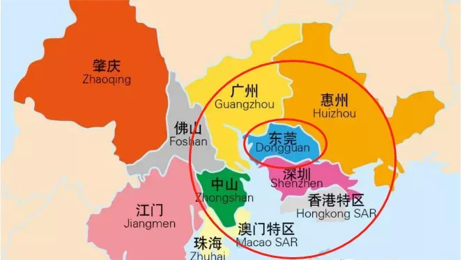 东莞深圳地图交接图片