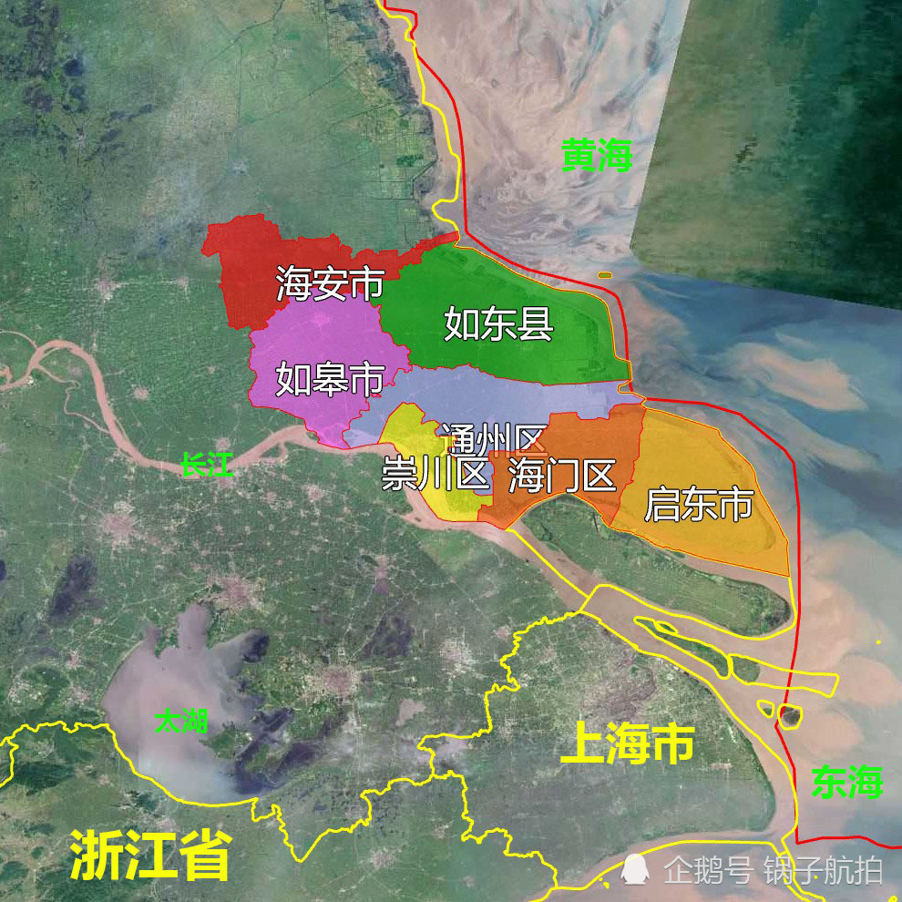 南通州|9张地形图，快速了解江苏省南通各市辖区县市