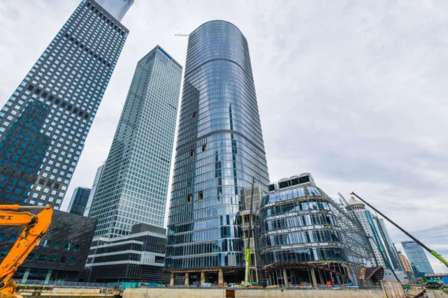 北京cbd核心区街景再添亮色 一座绿色节能建筑将建成