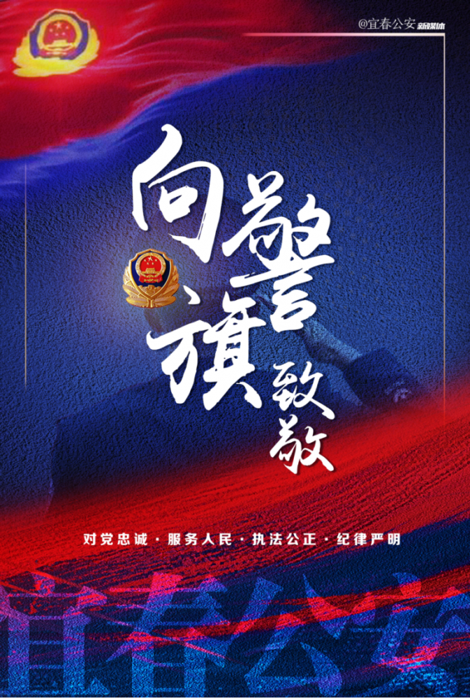 【致敬警旗】宜春公安向警旗致敬!