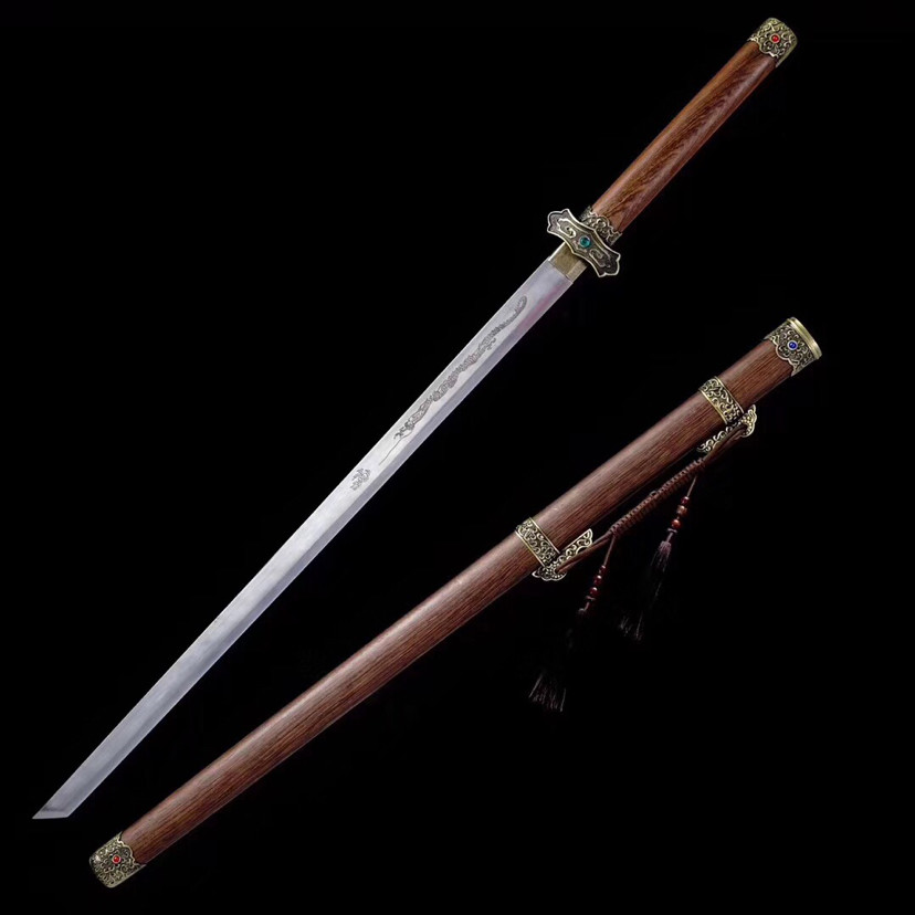 唐横刀落竹高锰钢一体锻打