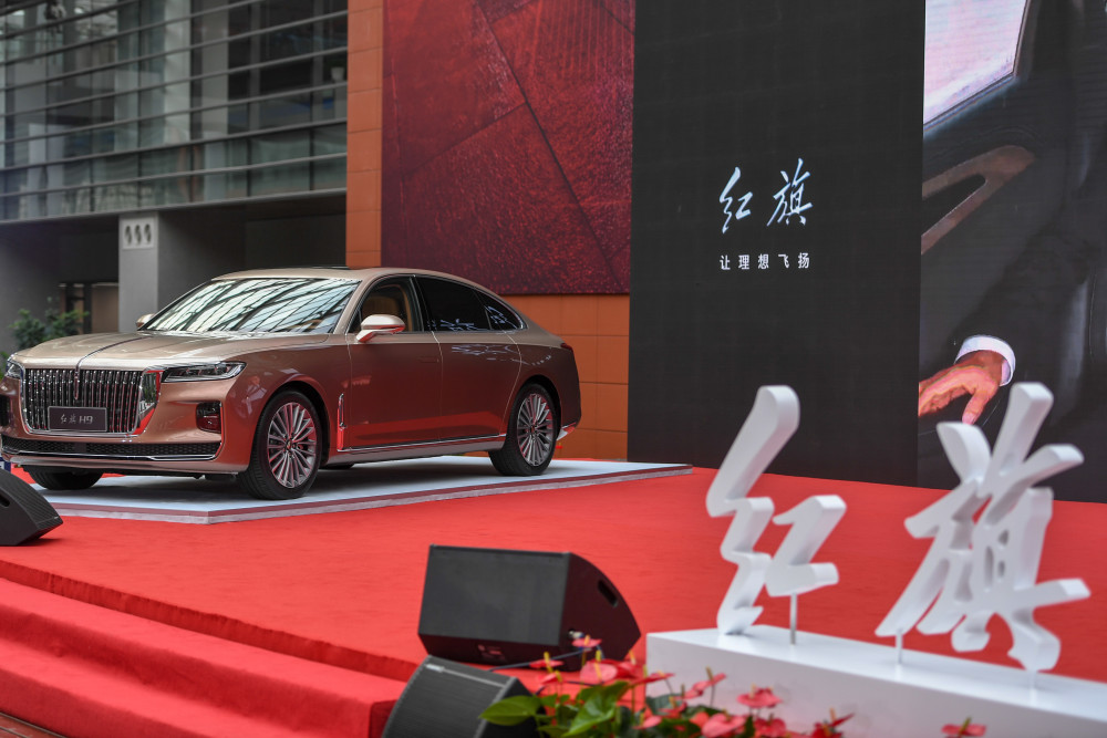8月23日在红旗h9车型上市发布会现场拍摄的红旗h9车型