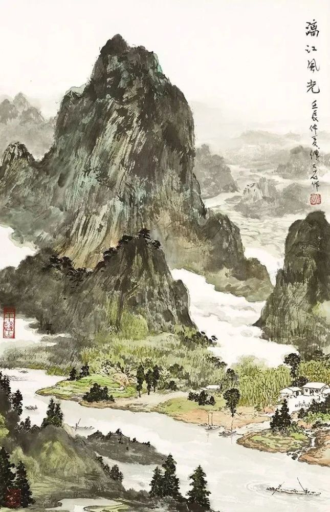 傅二石|傅二石的山水画，洒脱大气！