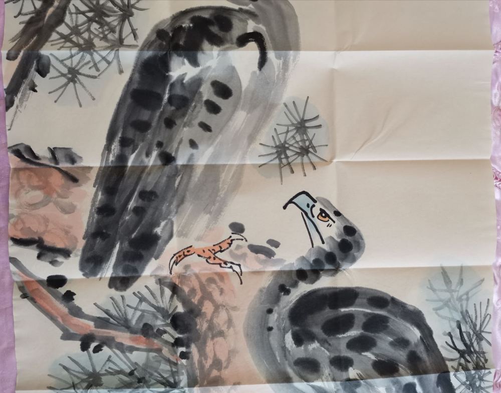 双鹰图|《字画精品鉴赏》-李苦禅双鹰图