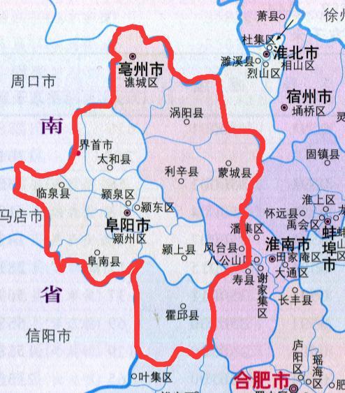 河南省阜阳市地图图片