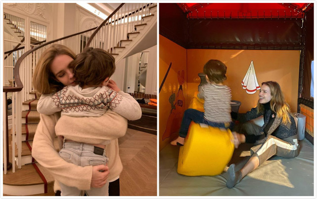 lv太子妃送娃上学4岁lv小太子上学不哭五娃辣妈骄傲夸赞