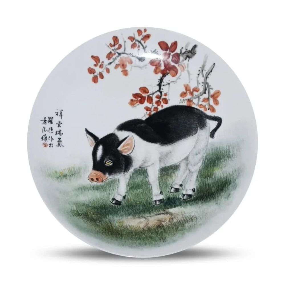 跨界画家罗恒再次搅热艺术品收藏圈——十二生肖手绘瓷盘 款款都可爱