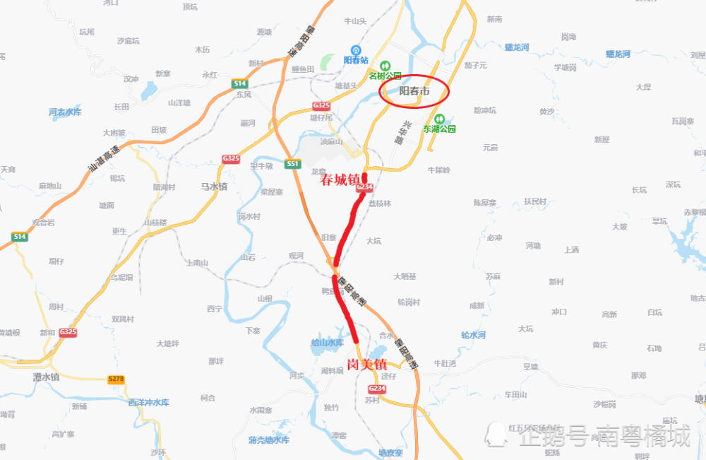 广东阳江将对g234g325国道进行改造工程路线里程全长约50公里