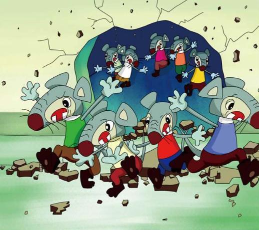 搬仓鼠还有故事中的食猴鹰在现实生活中也能找到原型,大象等人吃红土