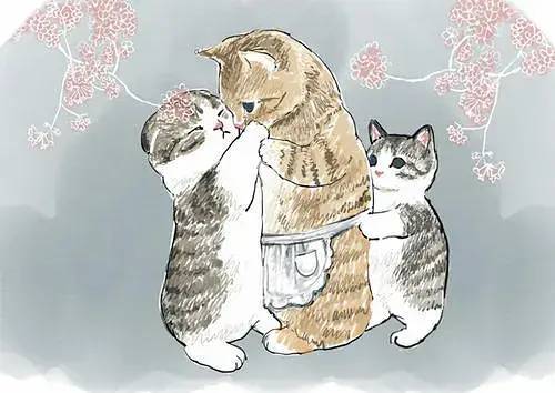 我与猫奴排排坐我问猫奴你在看什么猫奴让我安静点