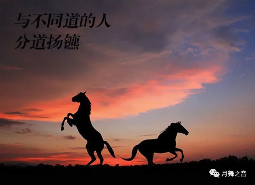 与不同道的人分道扬镳