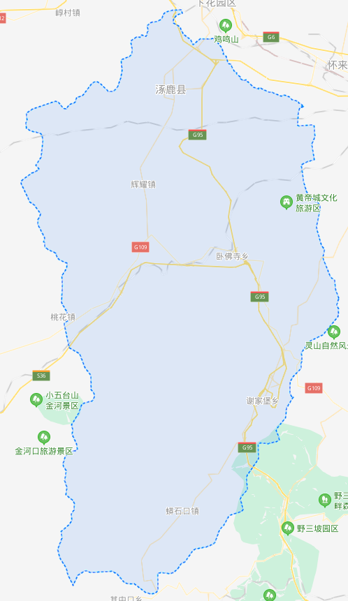 张家口涿鹿地图高清版图片