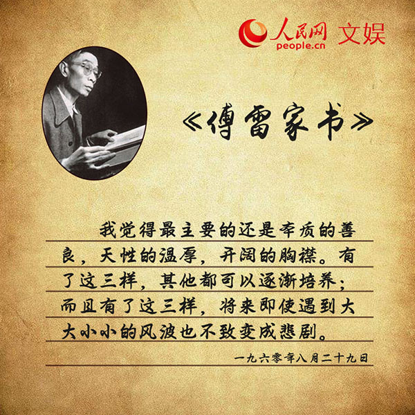 傅雷家书|重温《傅雷家书》中的家训家风