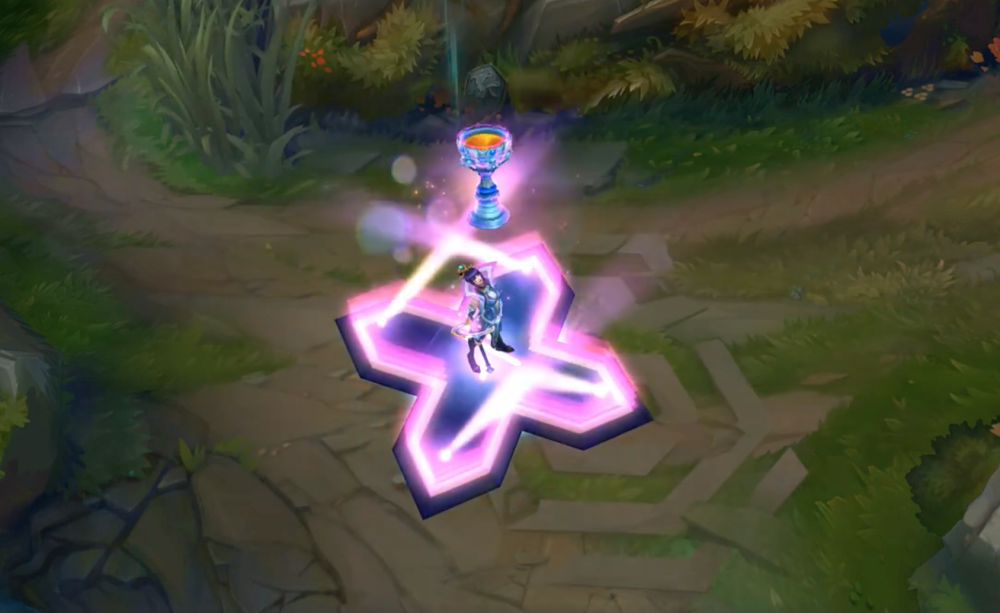 冠军限定诡术妖姬回城手举冠军奖杯技能特效自带s10光芒