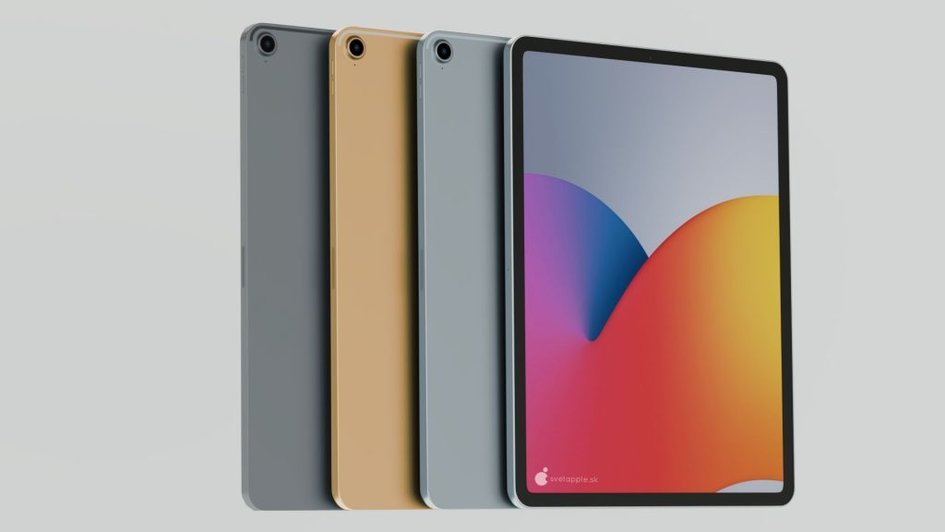 iPad Air 4 多角度渲染图曝光
