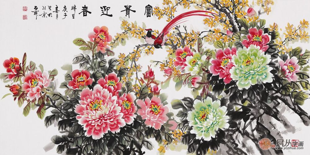客厅|客厅挂什么画 名家国画花鸟画点亮你的生活