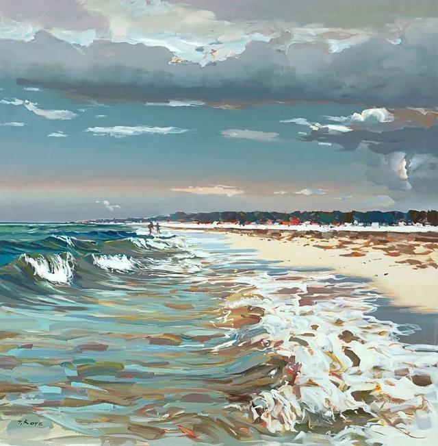 一起来看看这些块面感十足的油画,质感刻画到位