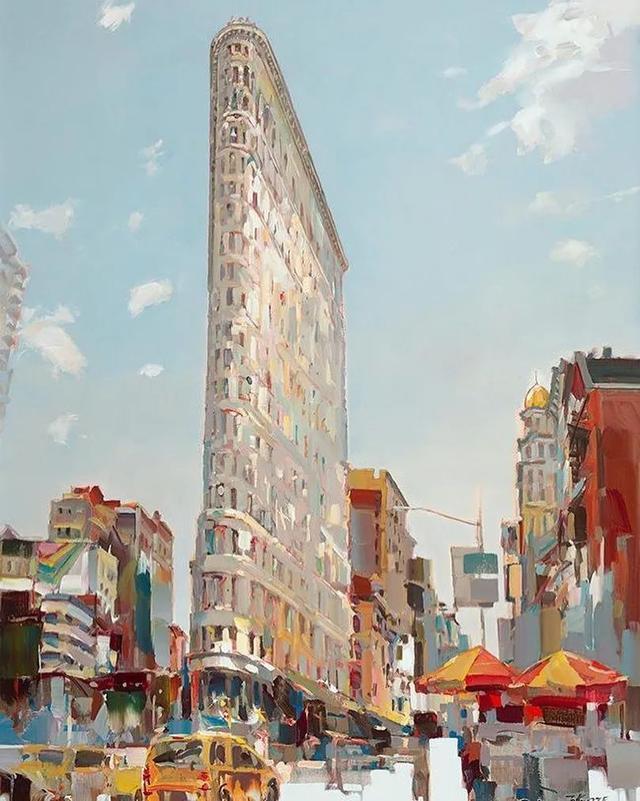 一起来看看这些块面感十足的油画,质感刻画到位