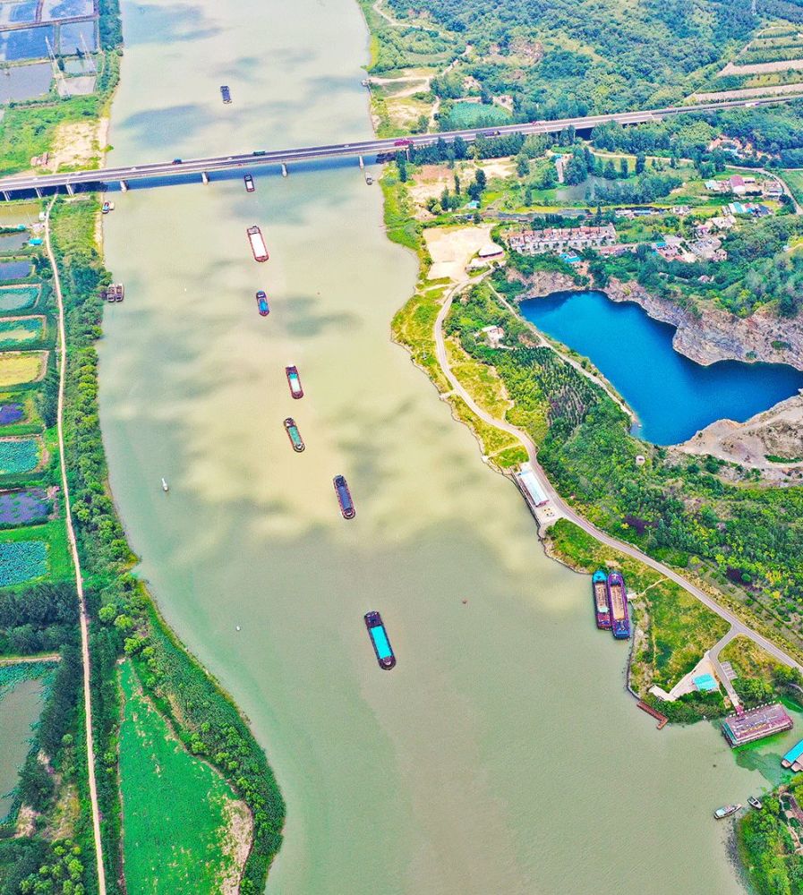 里运河▲里运河文化长廊四水穿城,五湖镶嵌,淮安是通济江淮的生态