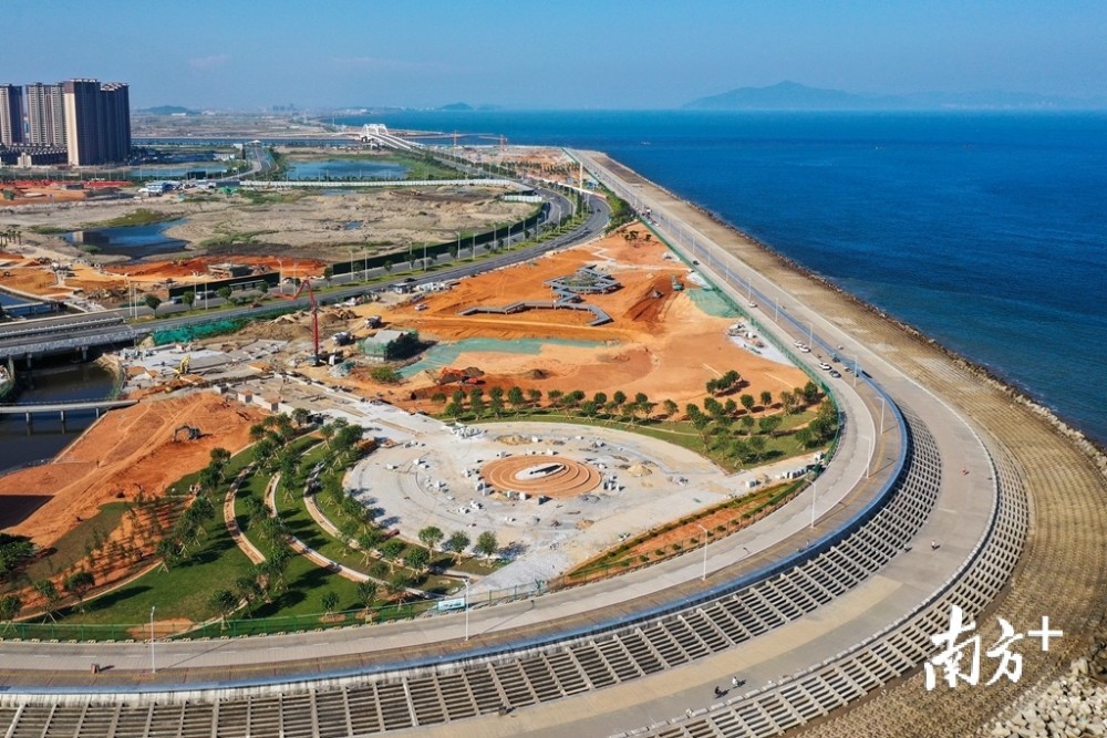 多图抢先看汕头津湾东海岸公园建设十一迎客