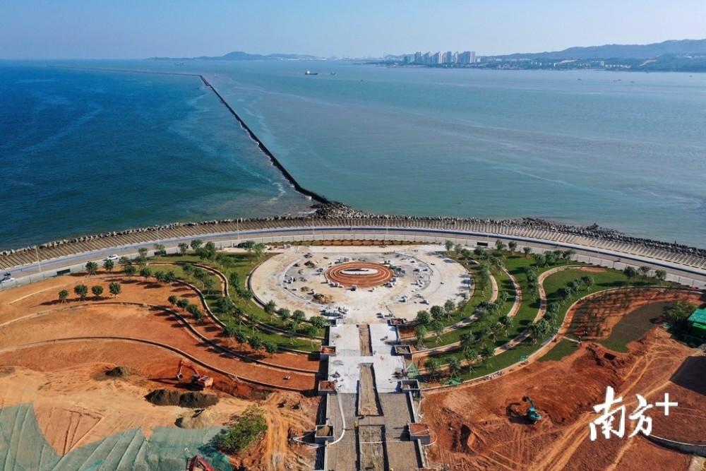 多图抢先看汕头津湾东海岸公园建设十一迎客