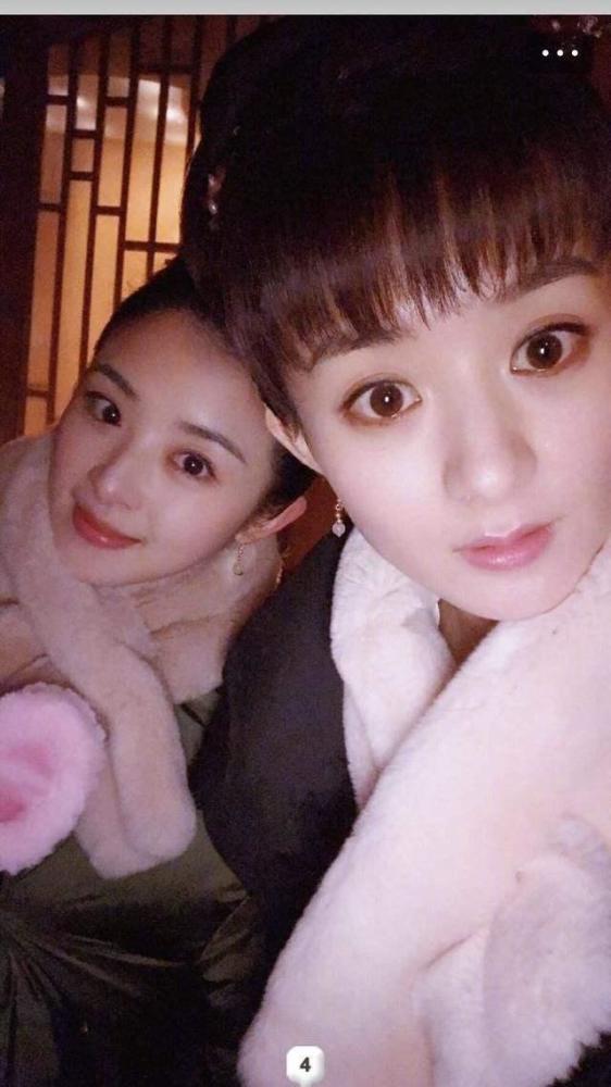张含韵|赵丽颖晒张含韵婚纱照，为好姐妹成团出道加油，十几年情谊感人