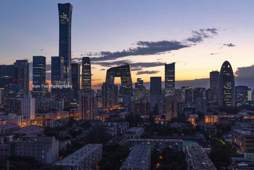 北京国贸璀璨夜景，堪比纽约曼哈顿