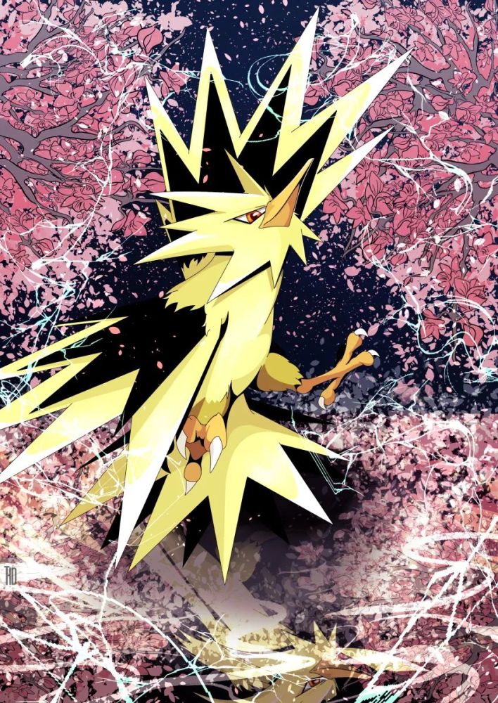 No 145 闪电鸟同人合集扇动翅膀就会落下雷声 制造夏天的暴风雨的传说的鸟宝可梦 腾讯新闻