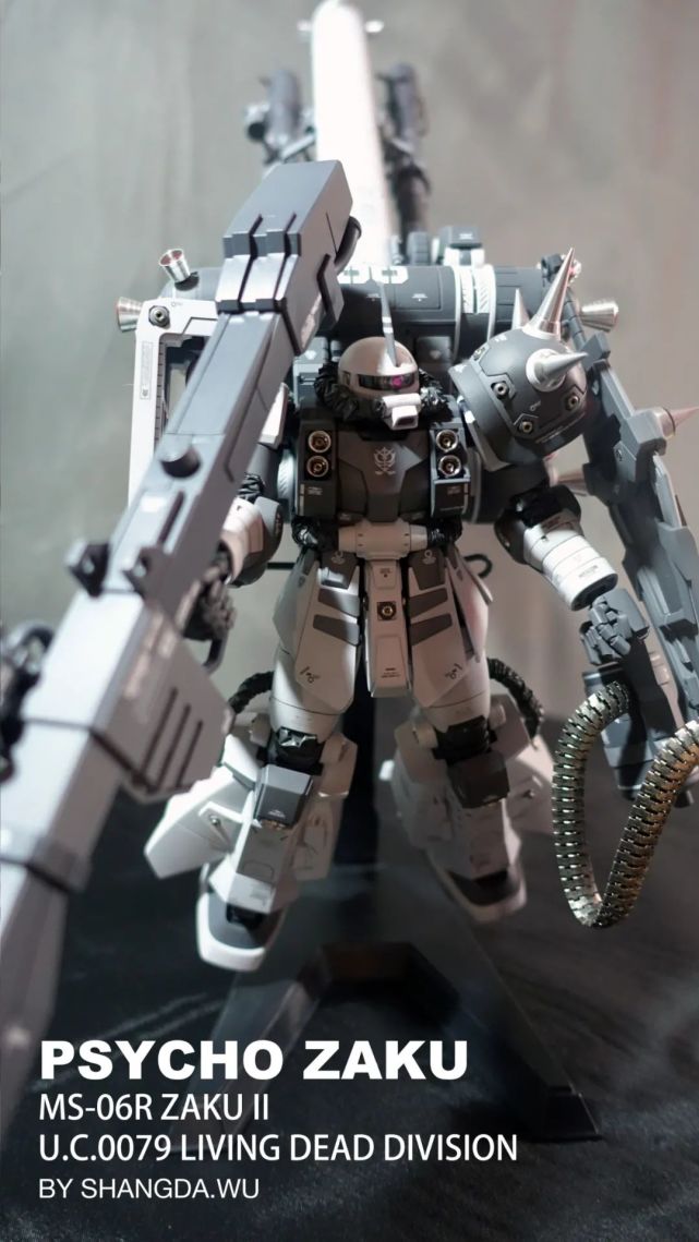 给精神力扎古换个灰白配色,改色涂装制作