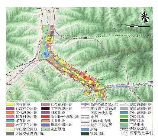 图3 甘肃省会宁县城市总体规划—县城规划图3.4.