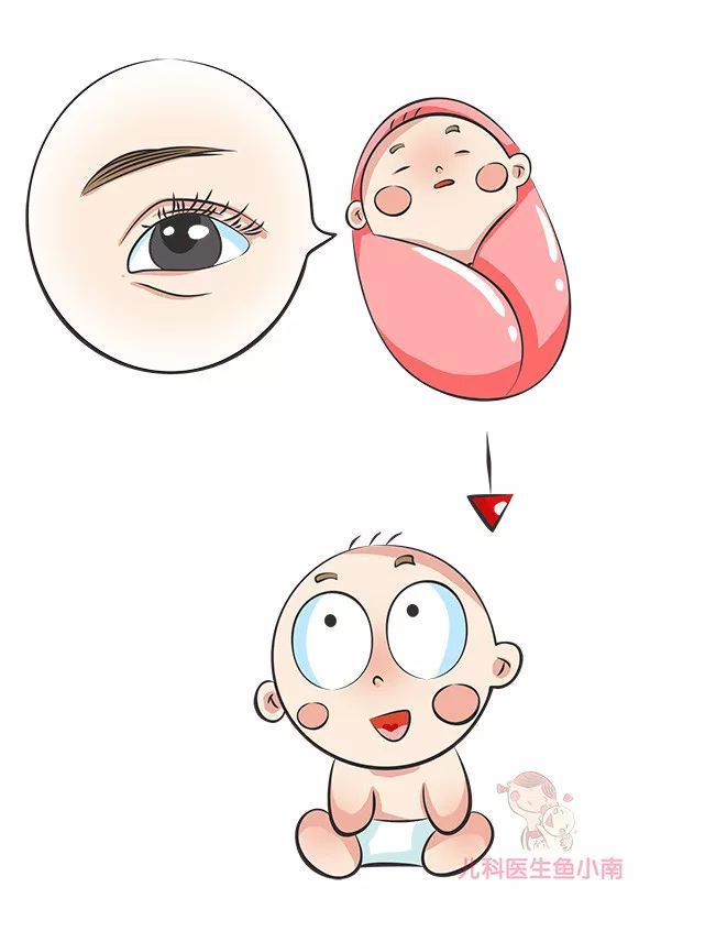 新生儿眼睛大小变化图图片
