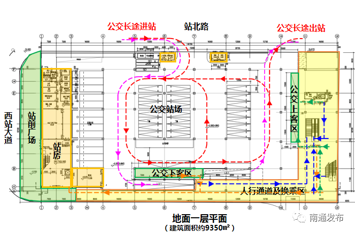 图中"站北路"已更名港平路汽车客运西站开通运营后,与高铁西站出站口