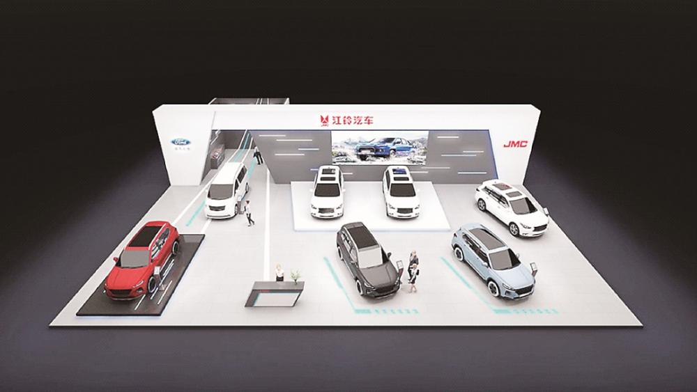 潍坊金源江铃汽车集团一举拿下500平米室内黄金展位,并由江铃汽车厂家