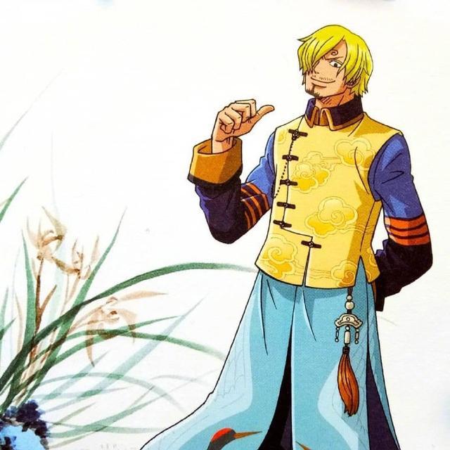 所以他的和服也是和厨子相关,但整体上看山治穿上和服更像一个流氓