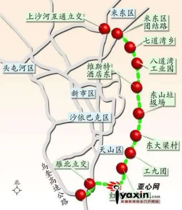 公路,種牛場片區連接二環至繞城道路,西山公路,烏昌大道,三北高速公路