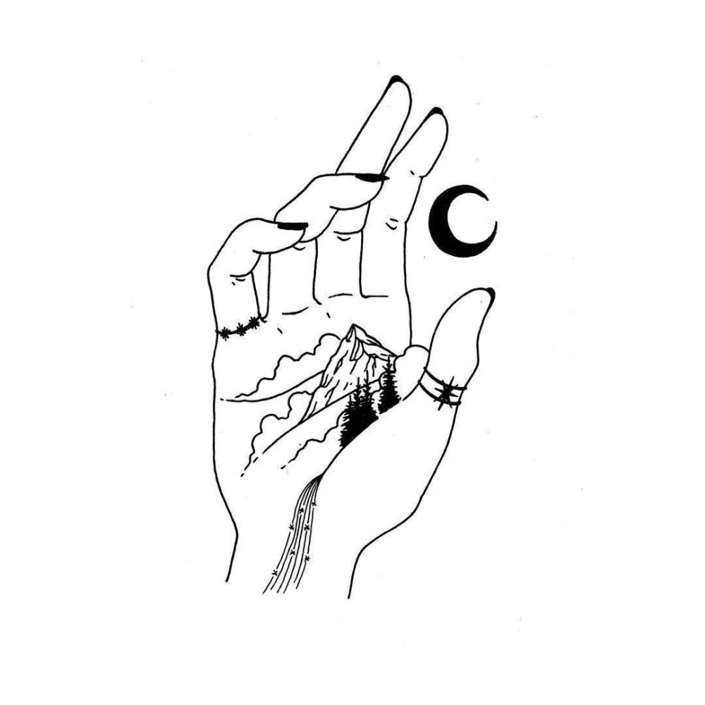 安利一组好看的创意针管笔黑白手绘插画可临摹