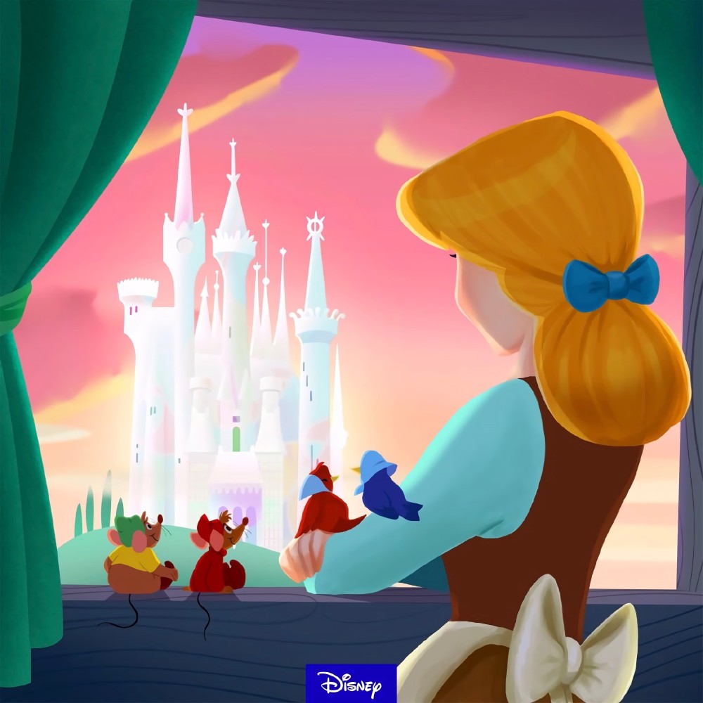 迪士尼公主的背影照,乐佩公主的华丽长辫太吸睛_腾讯新闻