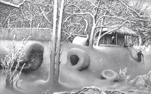 雪景|75岁老人专注画雪景：一支铅笔骗过所有人，画雪62年终成大师