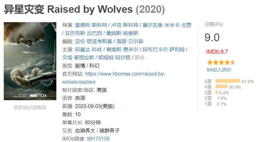 雷德利·斯科特|三集过后豆瓣冲到9.0分，科幻爽剧果然还是得看HBO
