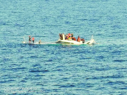 希腊爱琴海上厦门大副和同事救起41名落水者
