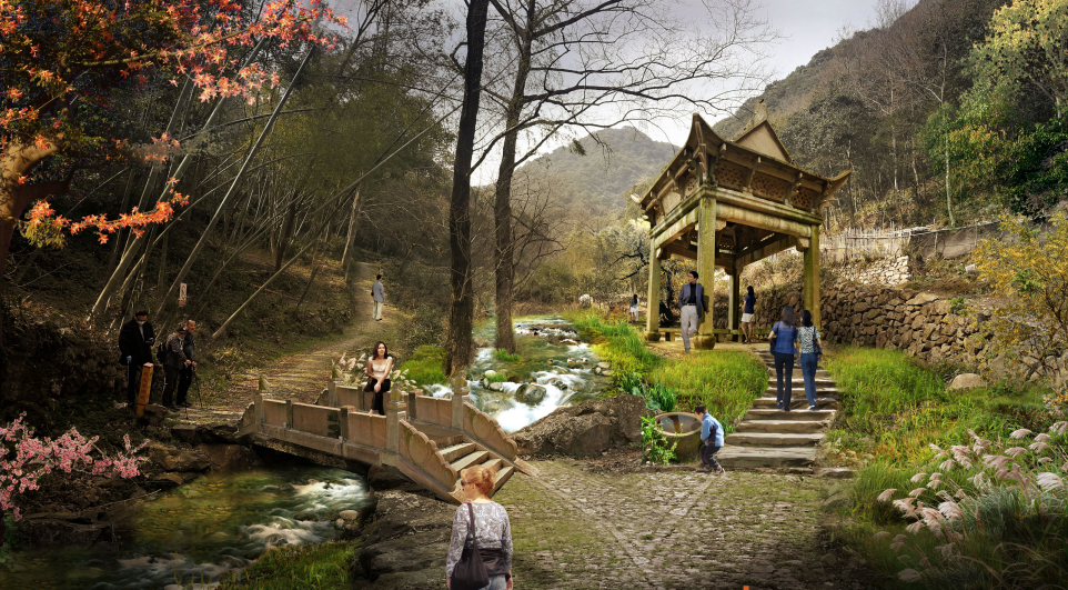 宁波亭溪岭古道新建4座凉亭11月完工效果图先睹为快