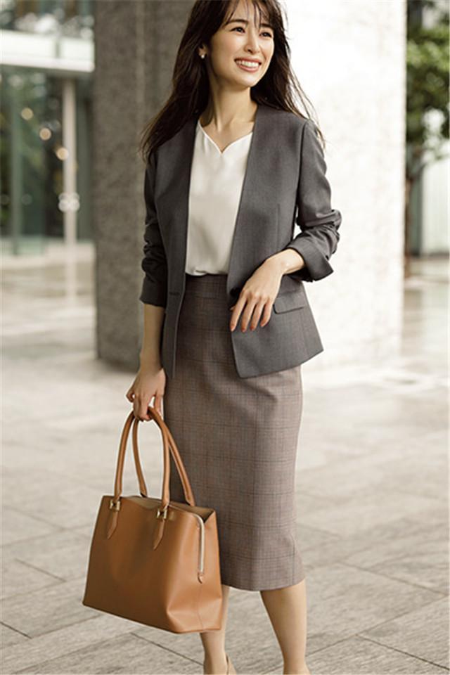 不想通勤服一成不变,学日系通勤服,时尚优雅假日也想穿