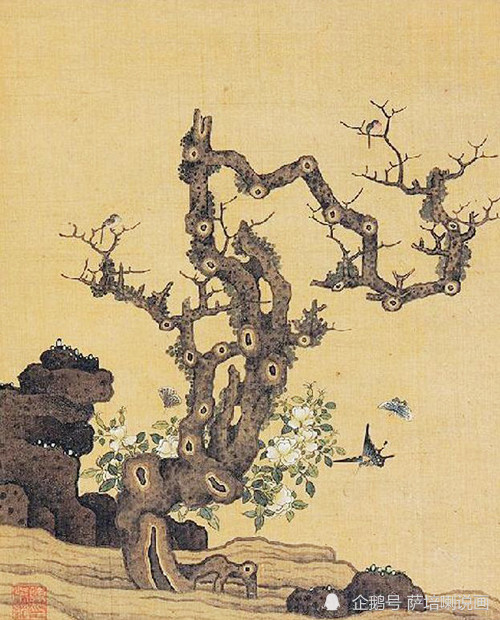 陈老莲|回归古典，天真美好，陈洪绶绘《花鸟册》