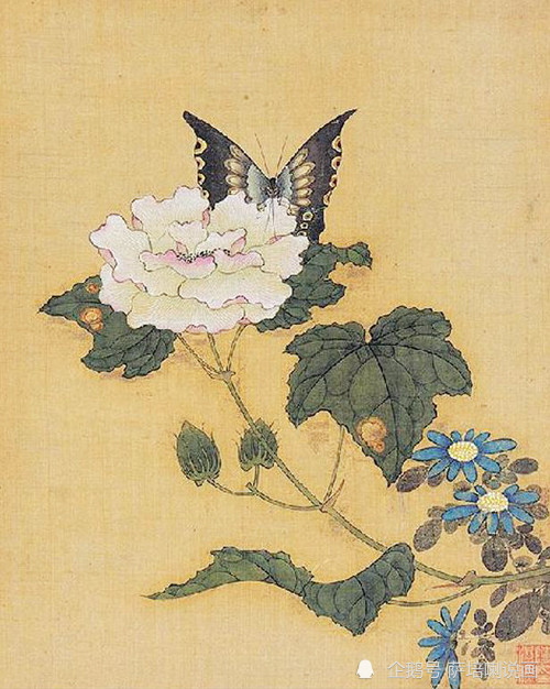 陈老莲|回归古典，天真美好，陈洪绶绘《花鸟册》