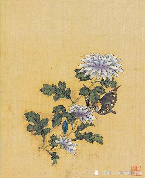 陈老莲|回归古典，天真美好，陈洪绶绘《花鸟册》